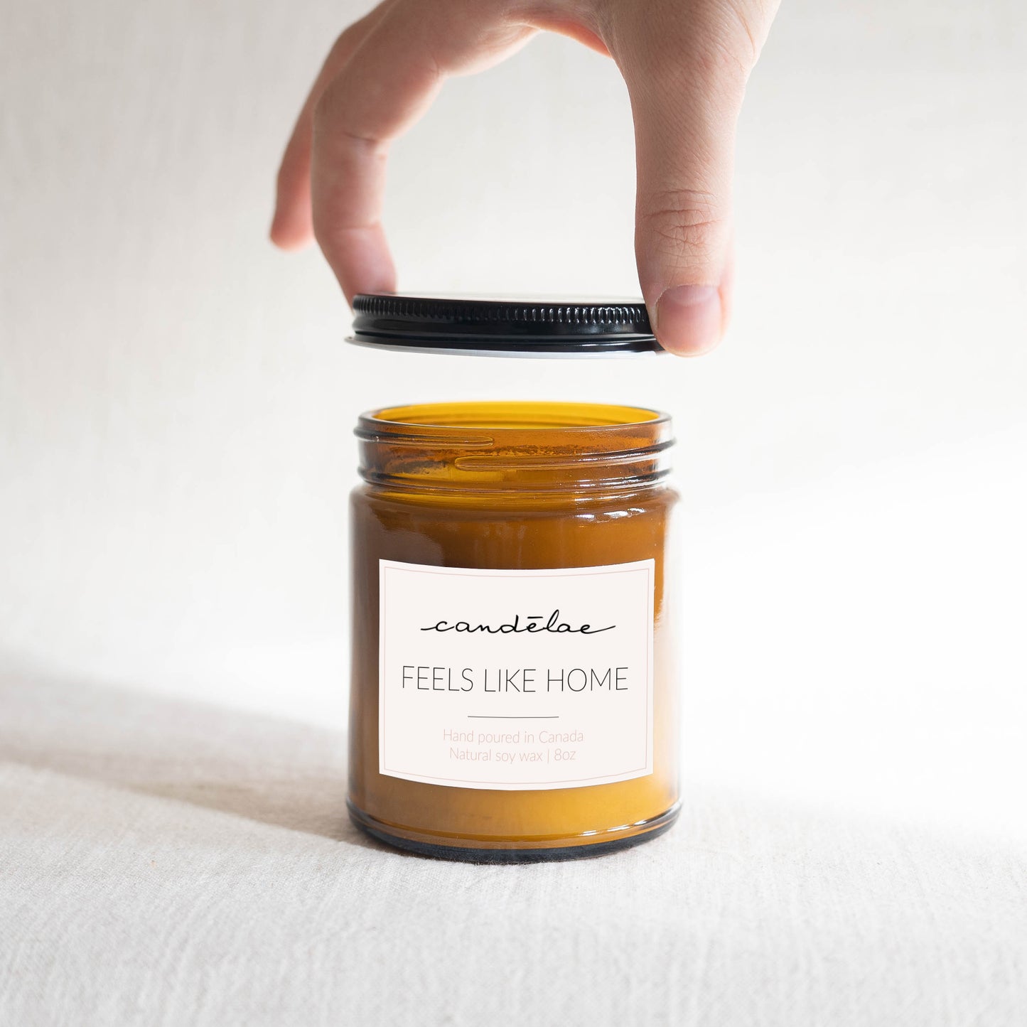 Feels Like Home candle from candēlae is set for photoshoot